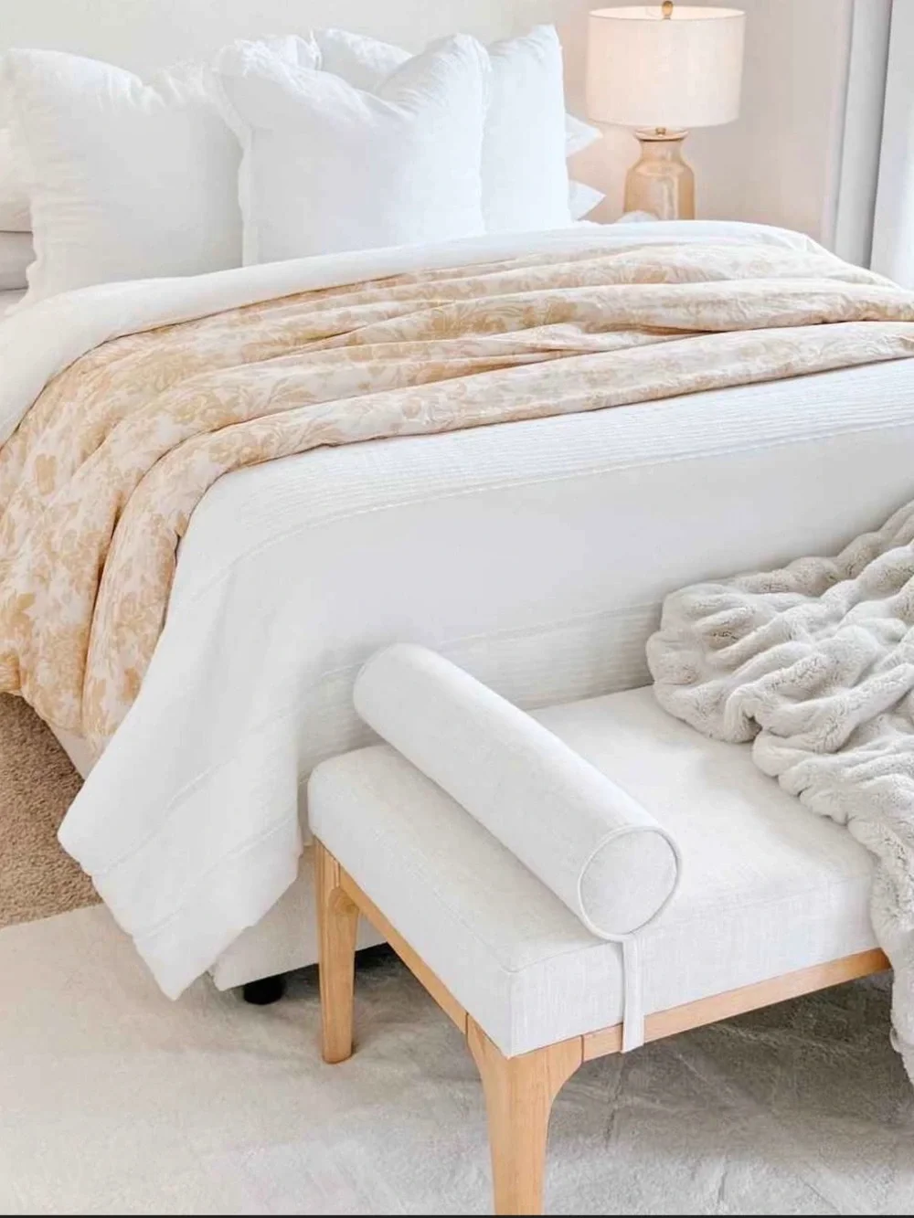 King Heavyweight Linen Blend Duvet Cover & Sham Set White - Casaluna™: OEKO-TEX